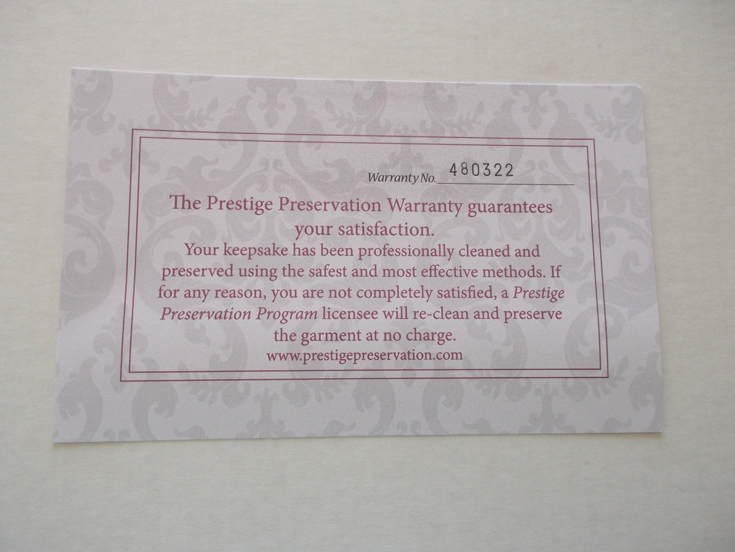 Warranty Cards (800-3011)